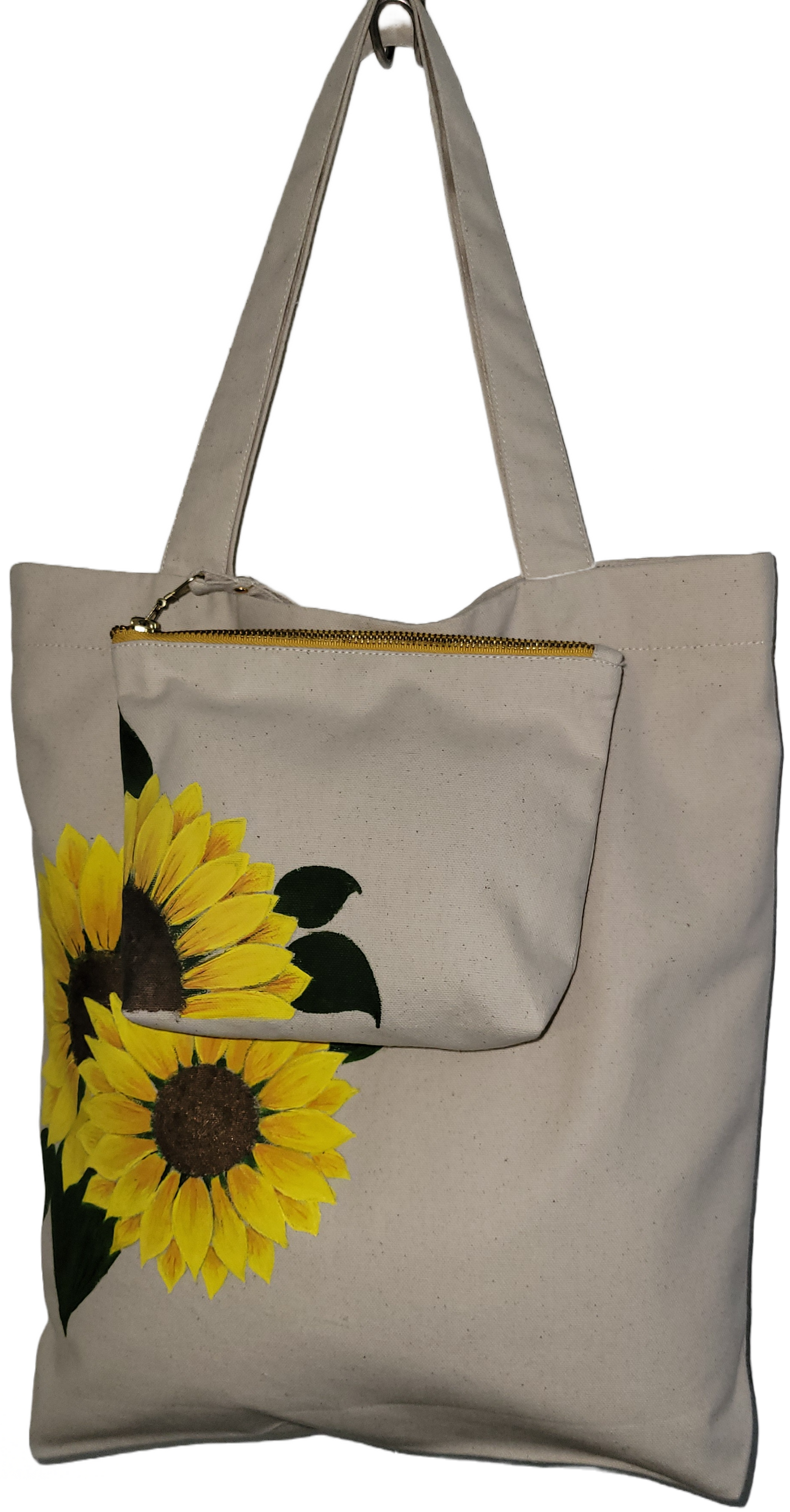 "Sun Flower" Custom Canvas Tote. M.Y Design