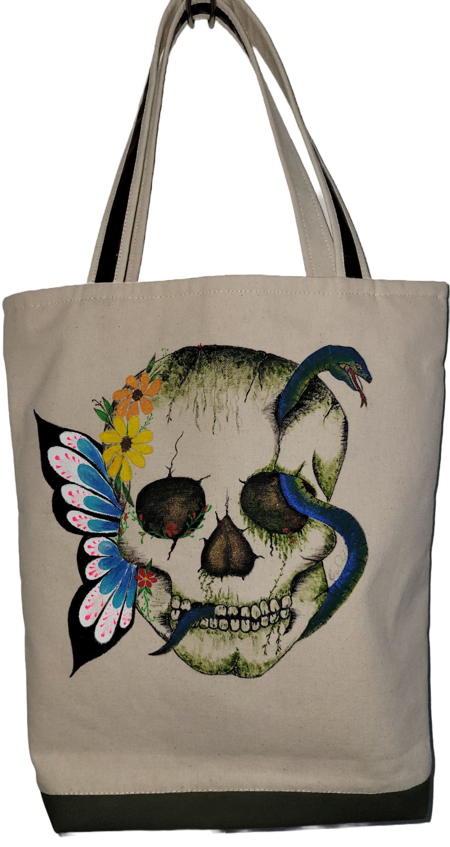 "Evolution-Skull Art" Custom Canvas Tote M.Y Design