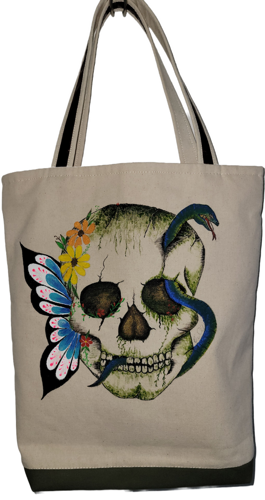 "Evolution-Skull Art" Custom Canvas Tote M.Y Design