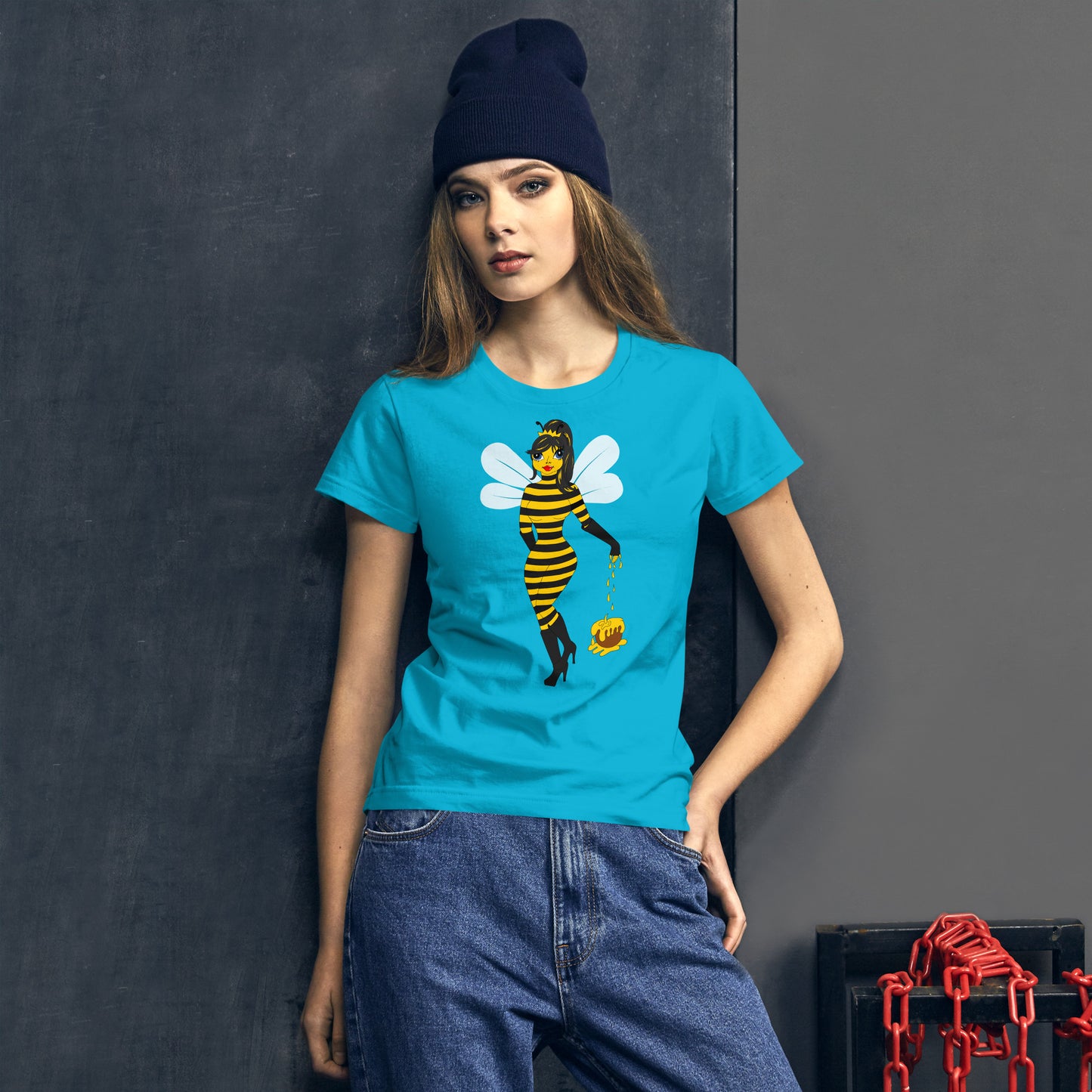 Honey Bee Women's short sleeve t-shirt.M.y Design