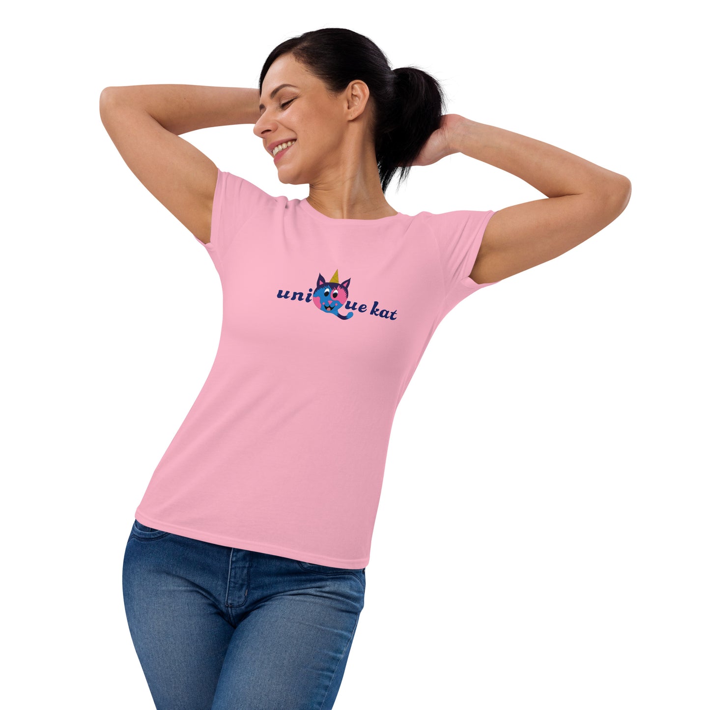 Unique Kat Women's short sleeve t-shirt. M.y Design