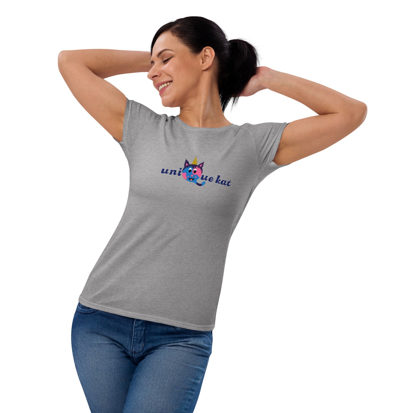 Unique Kat Women's short sleeve t-shirt. M.y Design