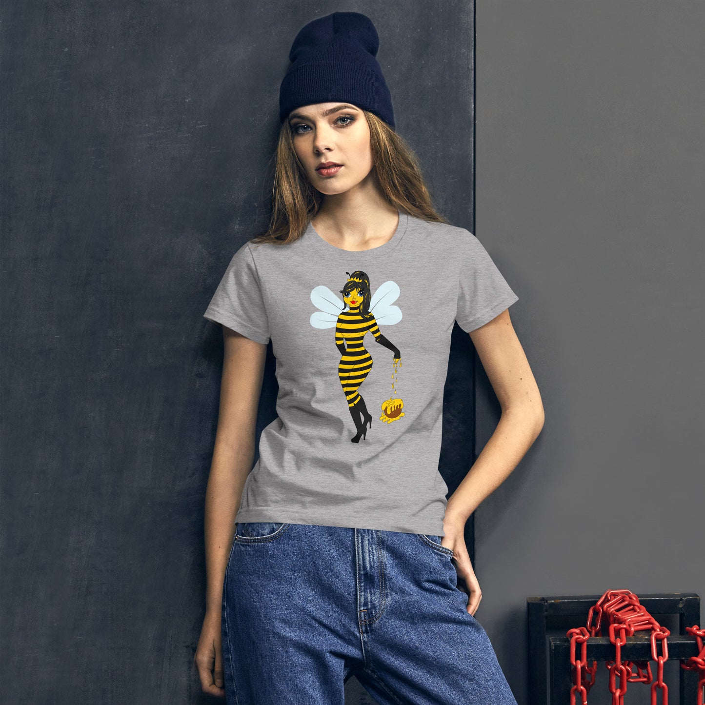 Honey Bee Women's short sleeve t-shirt.M.y Design