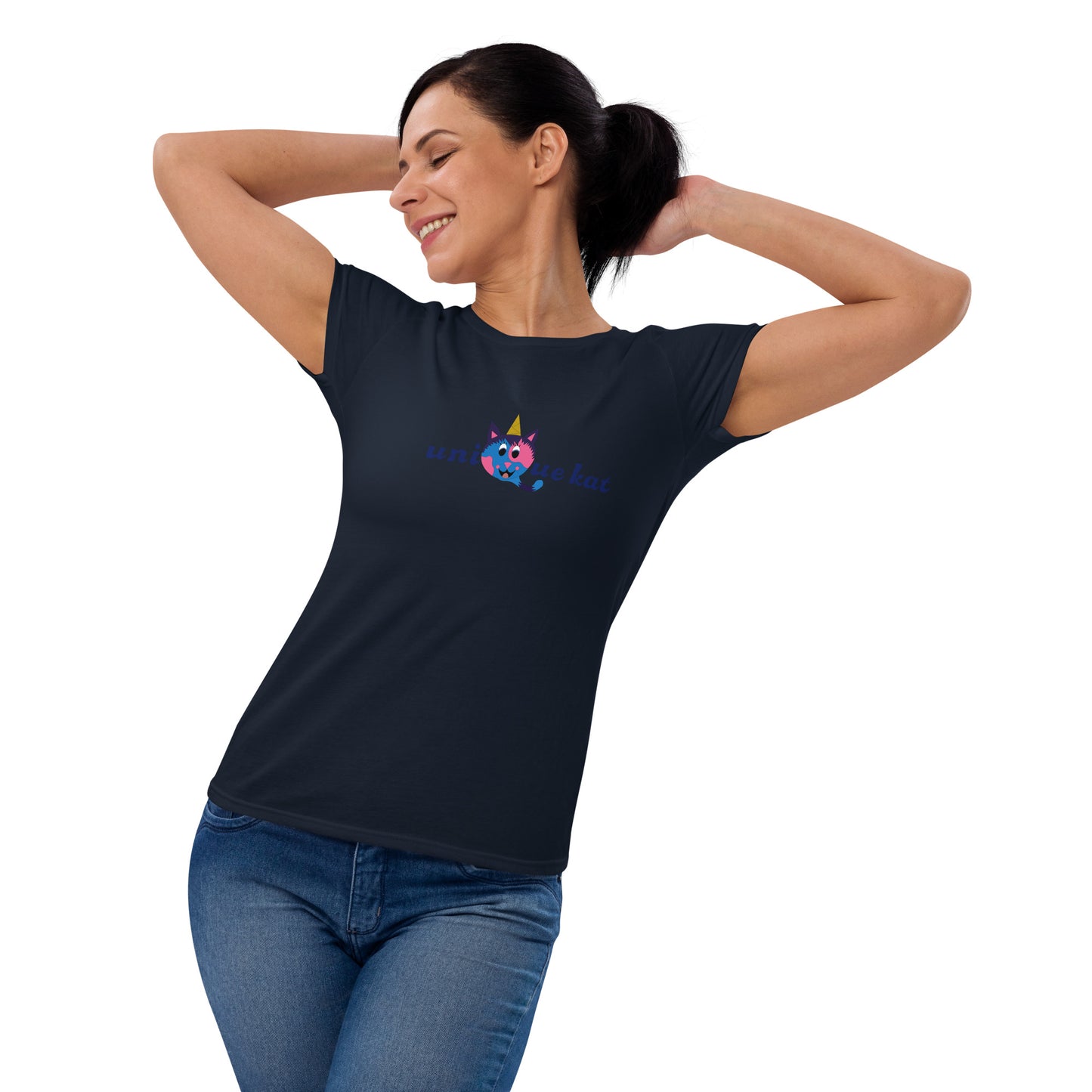 Unique Kat Women's short sleeve t-shirt. M.y Design