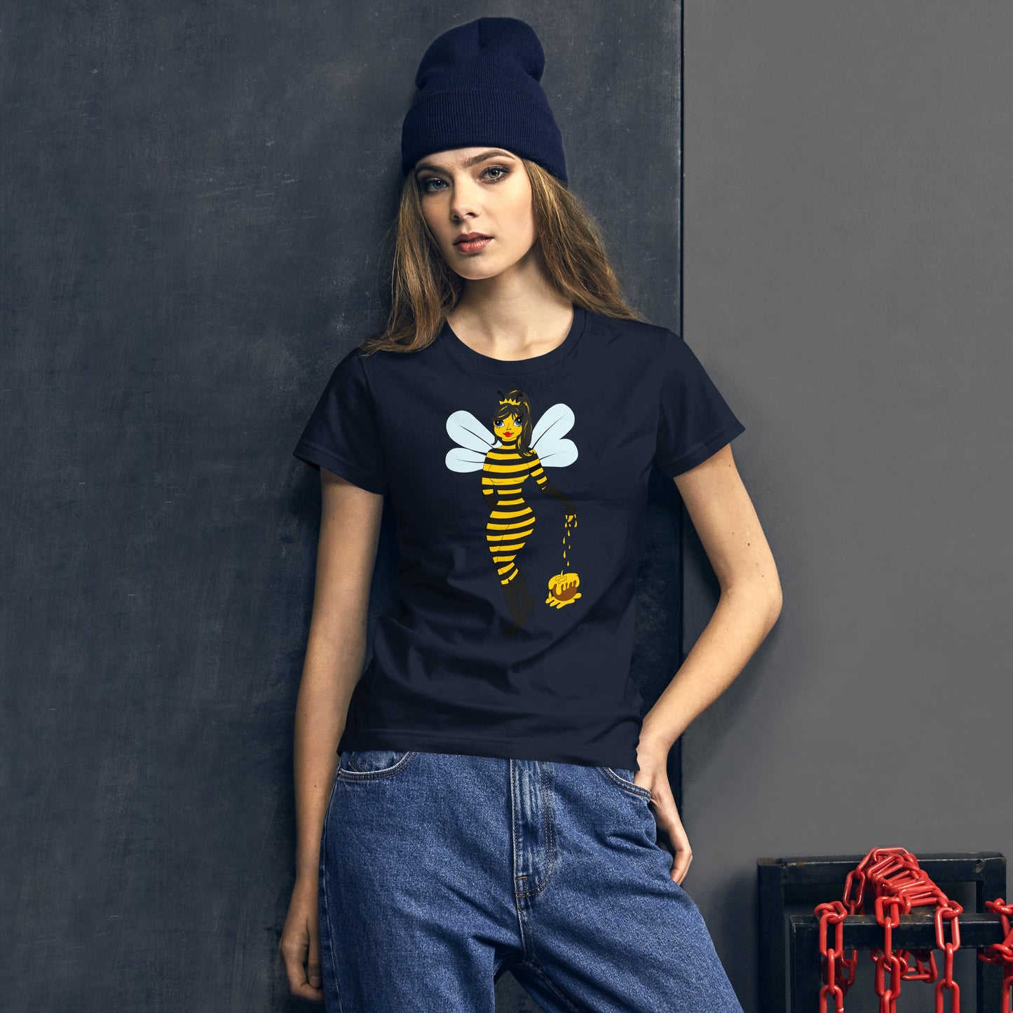 Honey Bee Women's short sleeve t-shirt.M.y Design