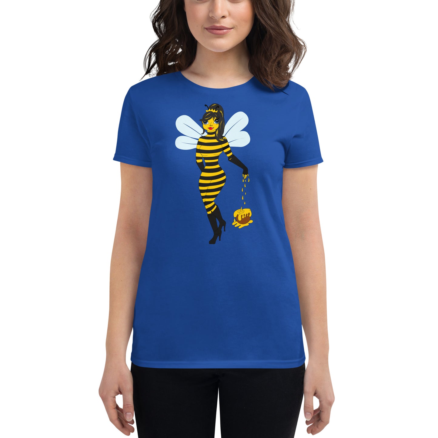 Honey Bee Fitted short sleeve t-shirt. M.y Design.