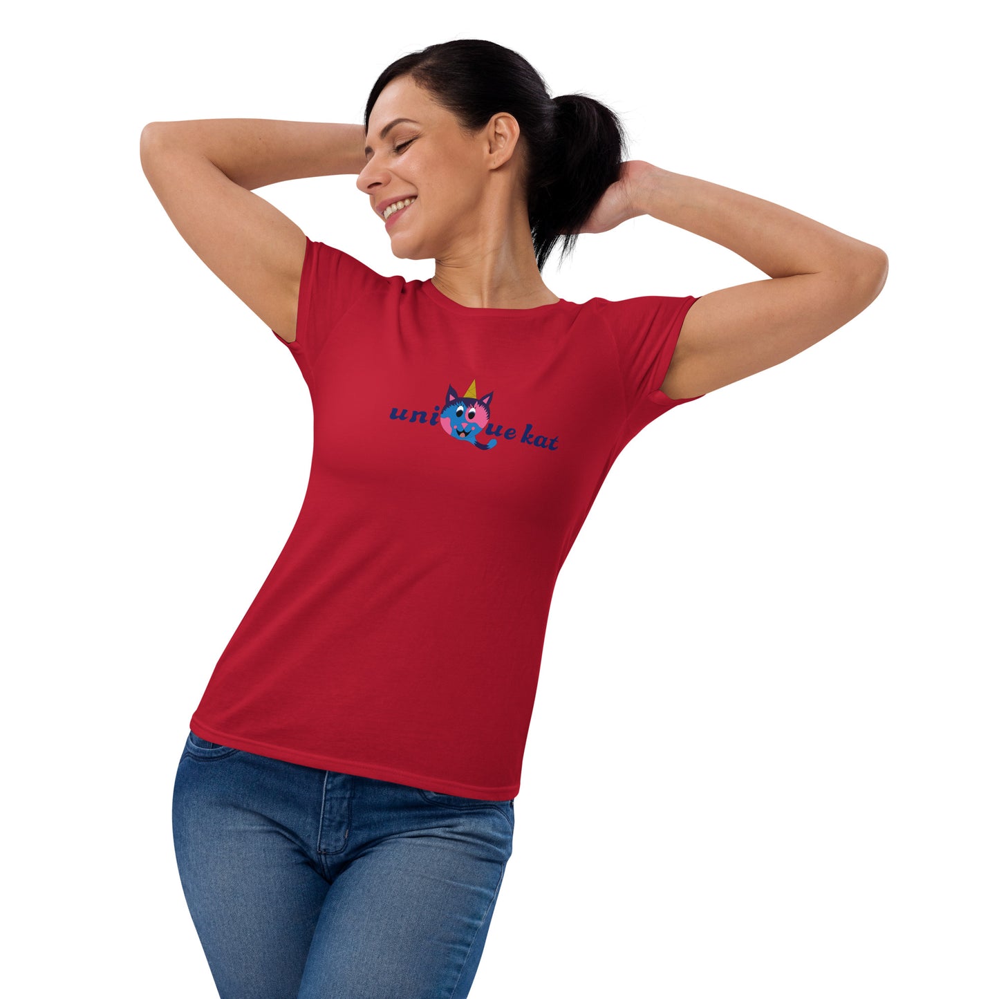 Unique Kat Women's short sleeve t-shirt. M.y Design