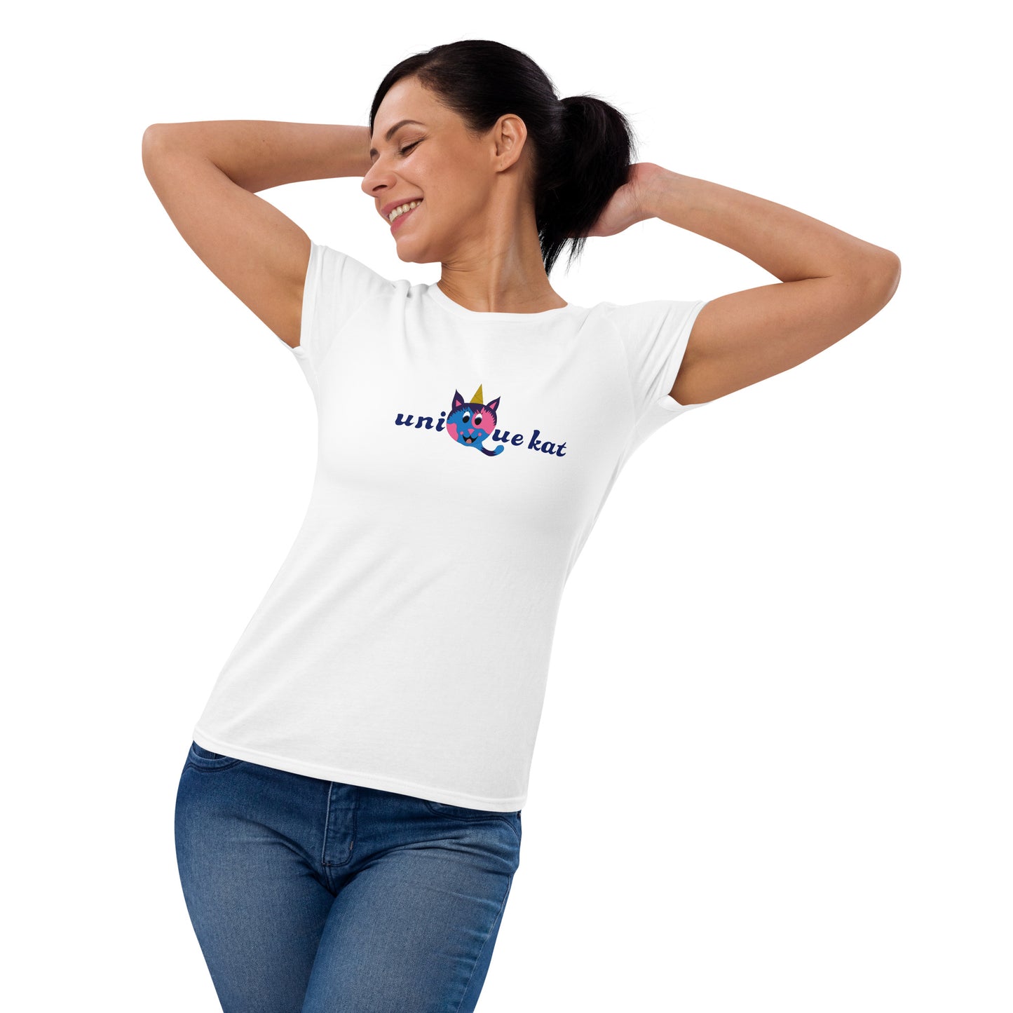 Unique Kat Women's short sleeve t-shirt. M.y Design