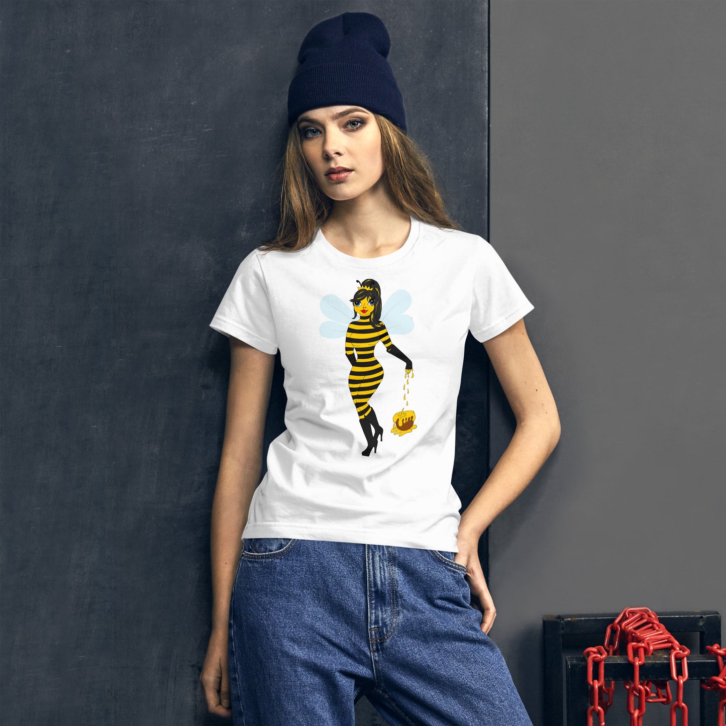 Honey Bee Women's short sleeve t-shirt.M.y Design