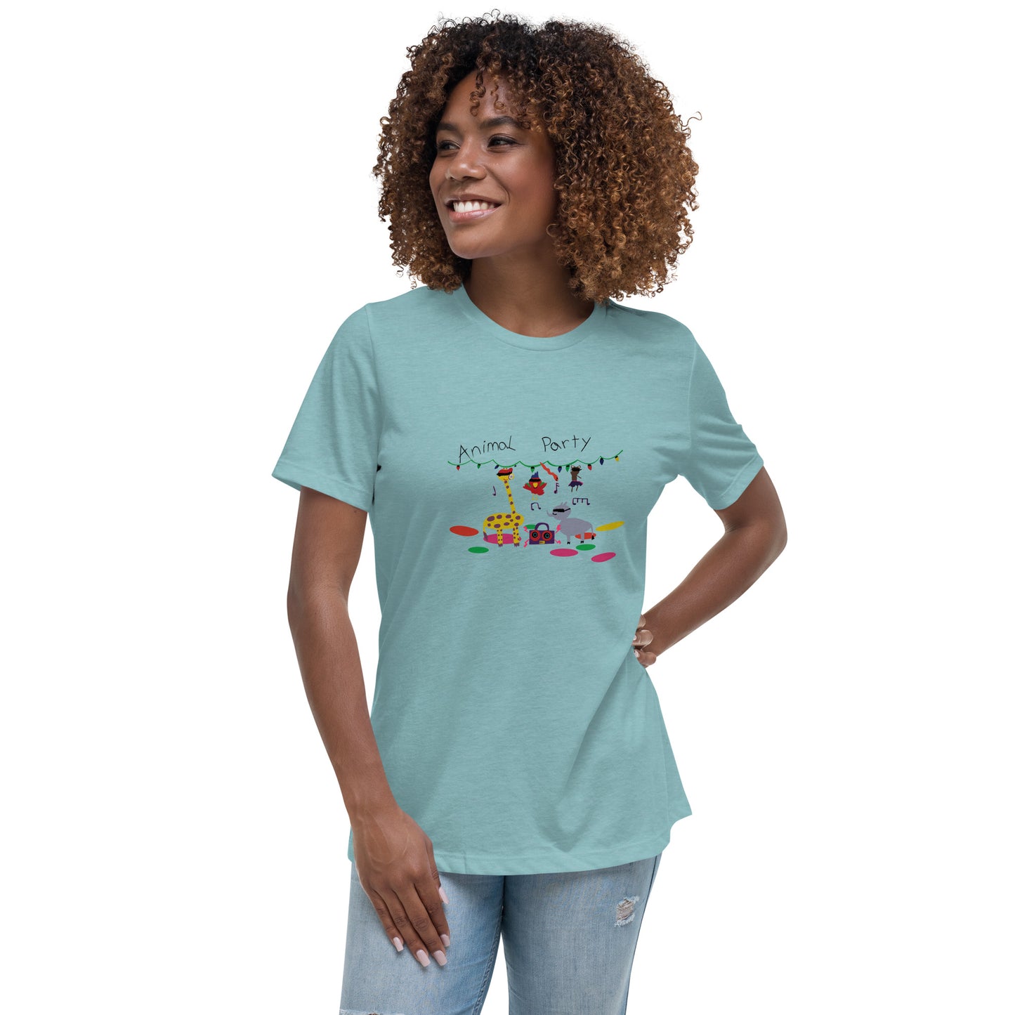 "Animal Party" Women's Relaxed T-Shirt. M.Y Design