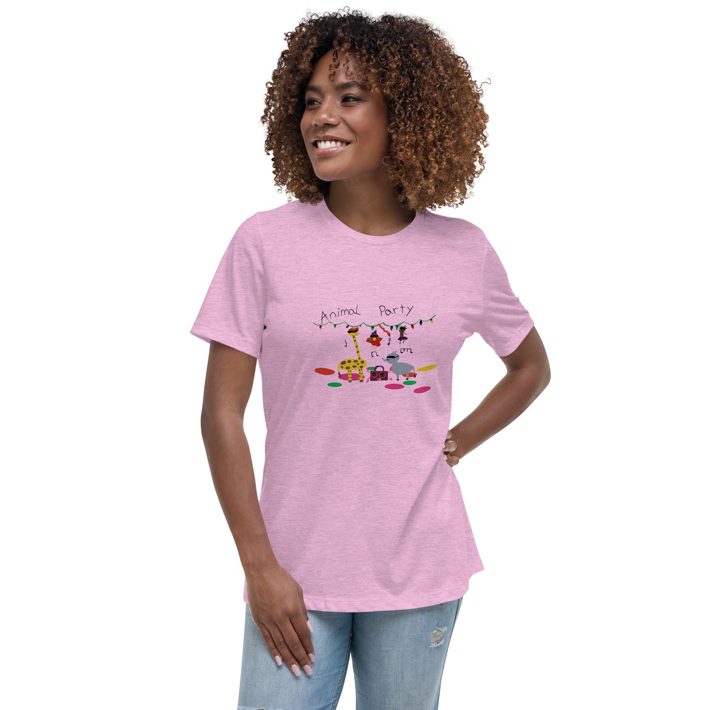 "Animal Party" Women's Relaxed T-Shirt. M.Y Design