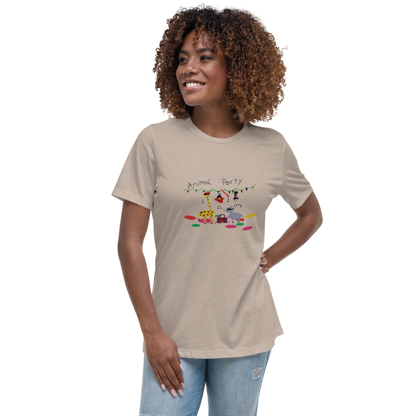 "Animal Party" Women's Relaxed T-Shirt. M.Y Design