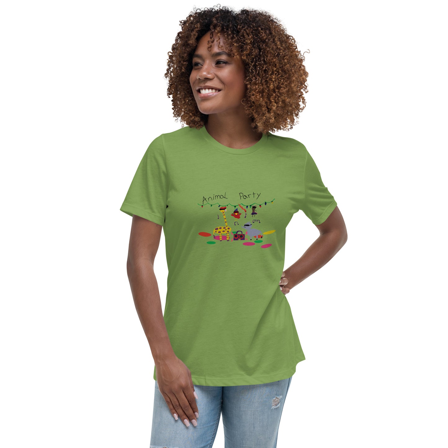 "Animal Party" Women's Relaxed T-Shirt. M.Y Design