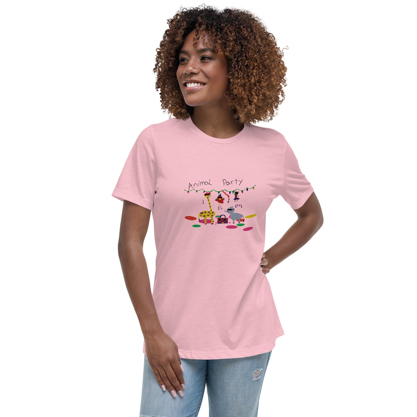 "Animal Party" Women's Relaxed T-Shirt. M.Y Design